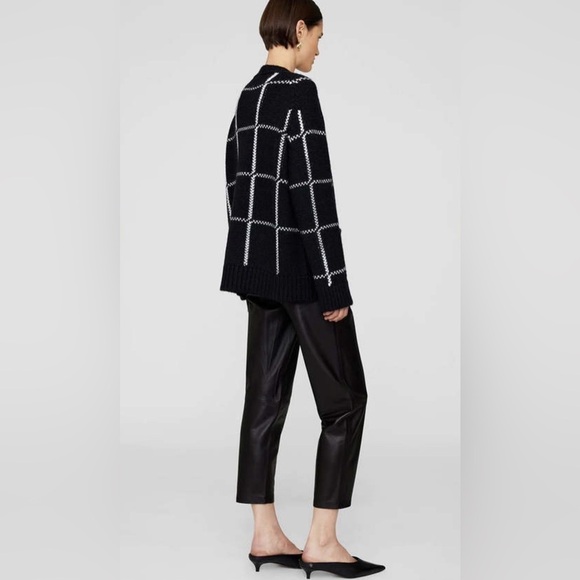 Anine Bing Kurt cardigan in black and white plaid - Picture 2 of 9